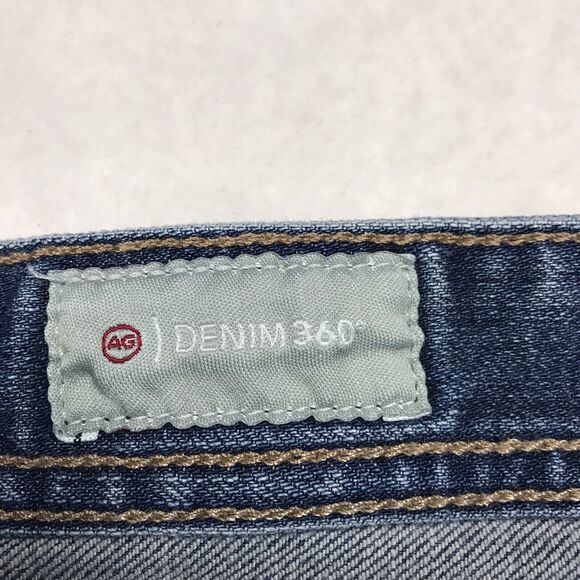 AG ADRIANO GOLDSCHMIED Everett Jeans Men 33R(33x30) Light Wash Whisker Denim - Picture 12 of 16